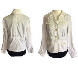 Michael Kors Safari Jacket Ivory Long Sleeves